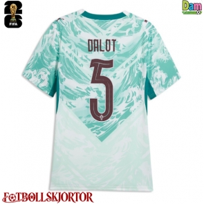 Portugal Diogo Dalot #5 Bortatröja Dam VM 2026 Kortärmad